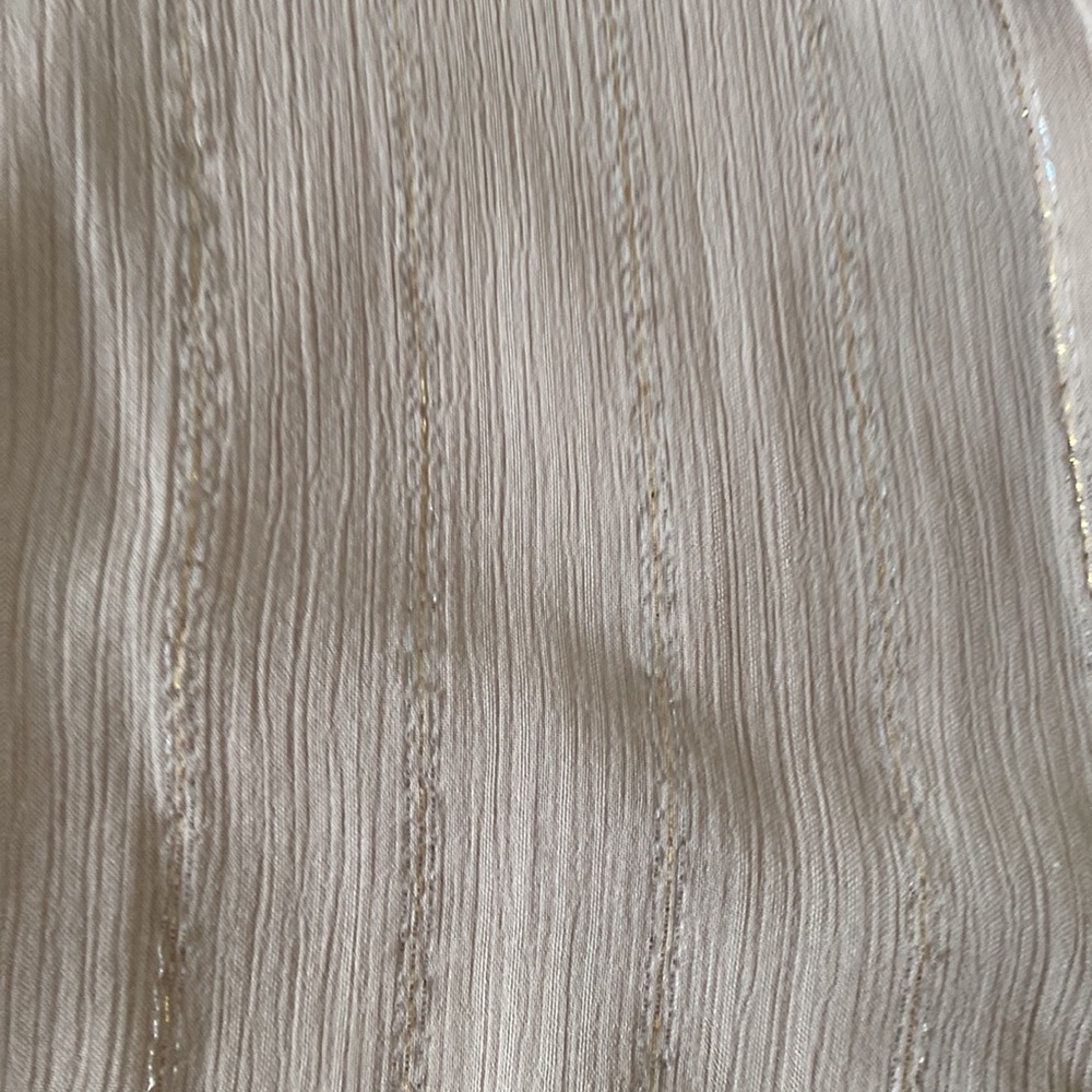 Express Beige Glittery Button Down Slim Small - image 2